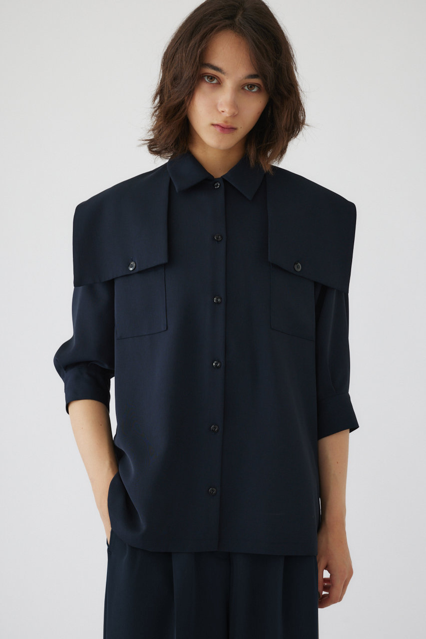 RIM.ARK(リムアーク)｜Flap pocket SH/シャツ/ネイビー の通販｜ELLESHOP・(エル・ショップ)