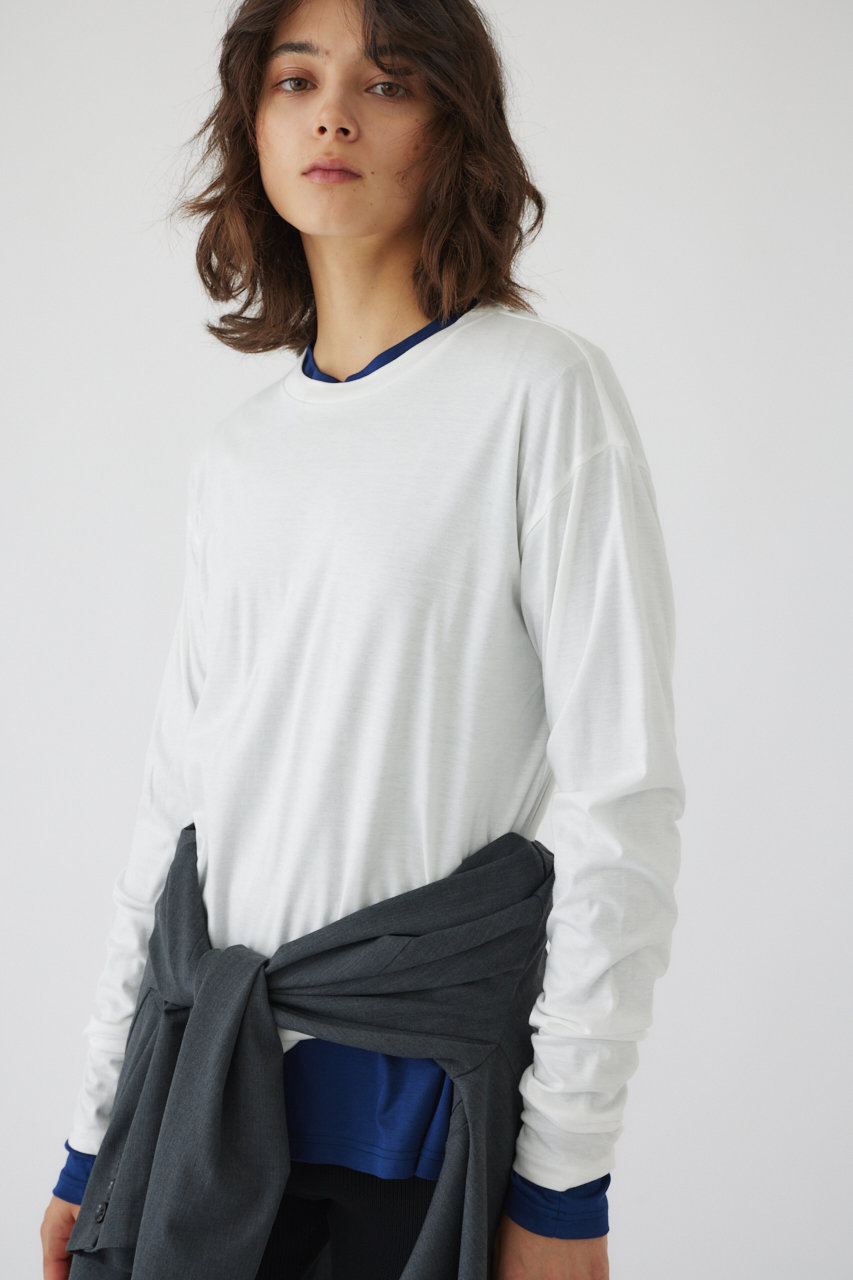 リムアーク/RIM.ARKの【予約販売】Basic long sleeve cut tops/トップス(ホワイト/460HAS80-1091)