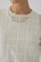 Sheer check knit tops/ニット リムアーク/RIM.ARK