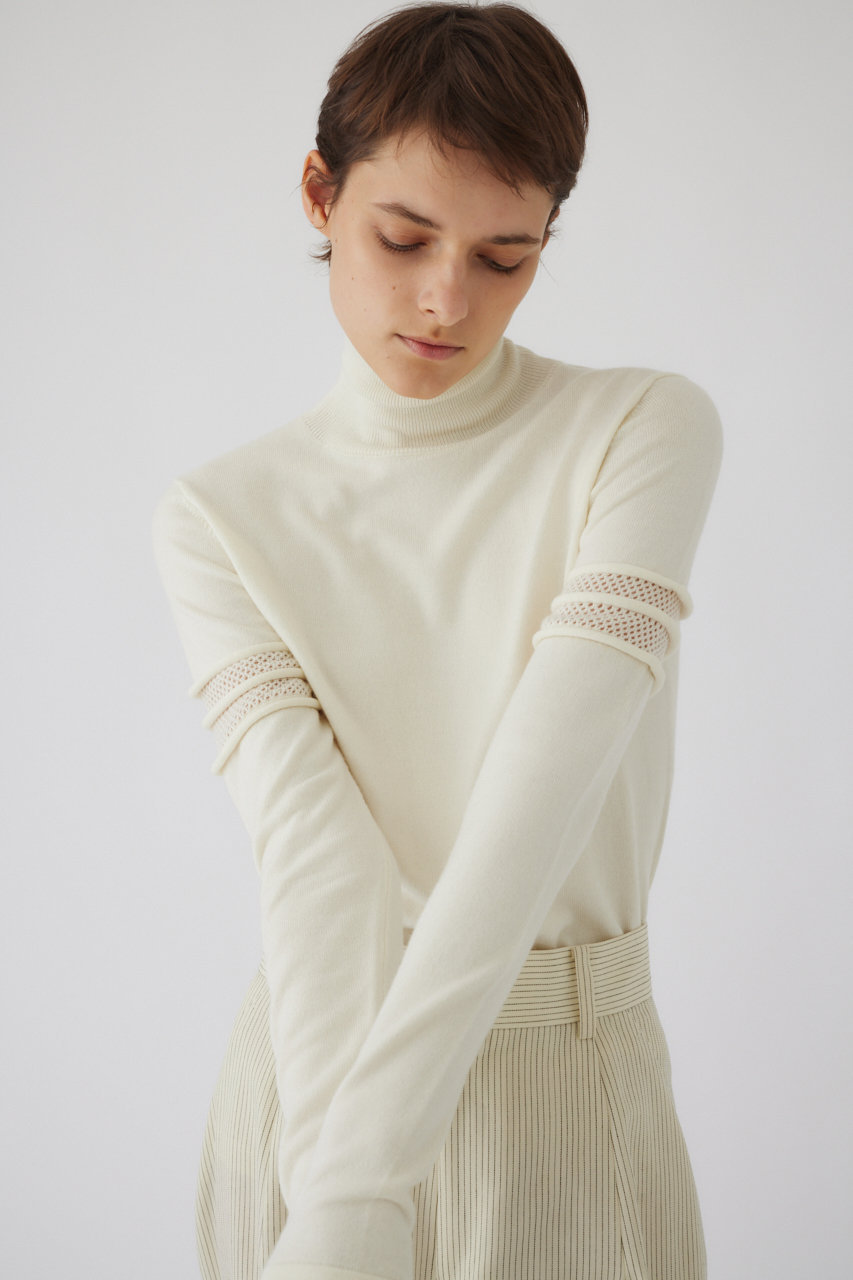 RIM.ARK(リムアーク)｜Turtleneck tight knit tops/ニット/オフホワイト の通販｜ELLESHOP・(エル・ショップ)