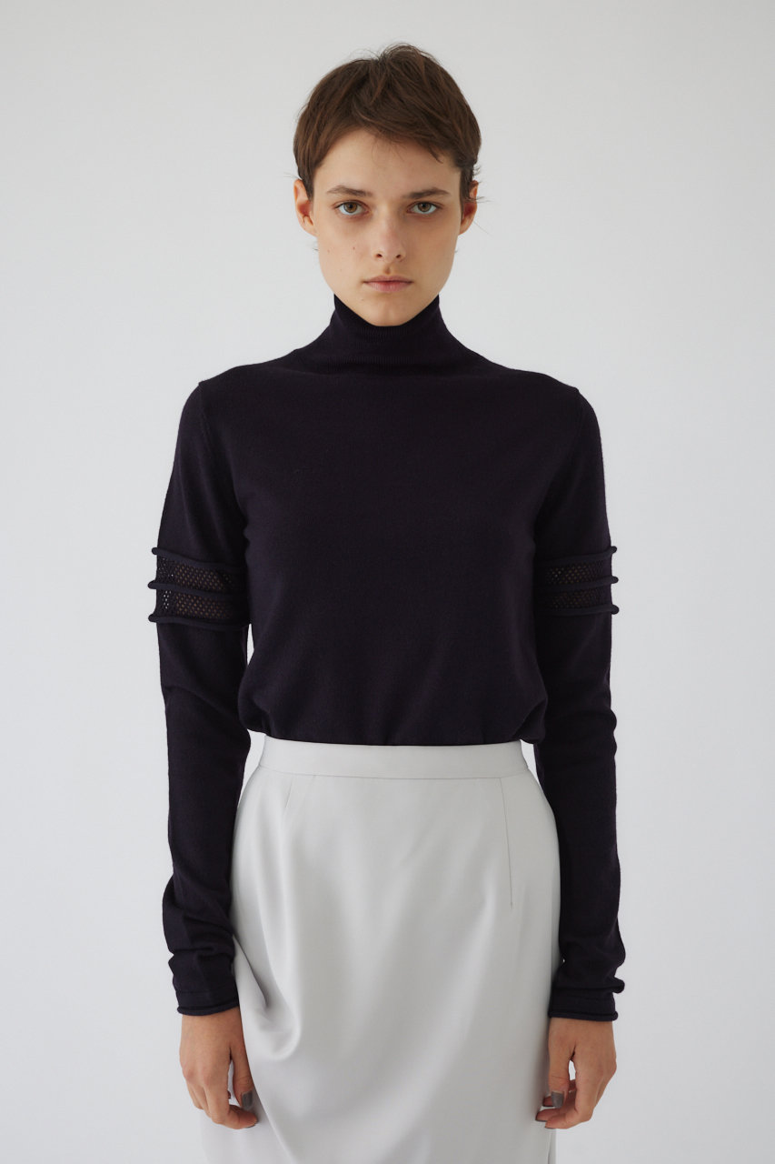 リムアーク/RIM.ARKの【10/2 10:00販売開始】Turtleneck tight knit tops/ニット(ネイビー/460HAS70-1041)