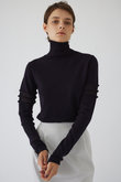 Turtleneck tight knit tops/ニット