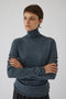 【10/2 10:00販売開始】Turtleneck tight knit tops/ニット リムアーク/RIM.ARK グレー