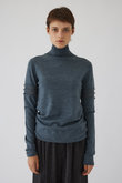 Turtleneck tight knit tops/ニット