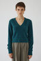 【10/2 10:00販売開始】Shaggy v neck knit tops/ニット リムアーク/RIM.ARK グリーン