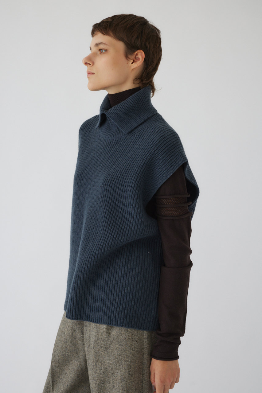 RIM.ARK(リムアーク)｜High collar knit vest/ニットベスト