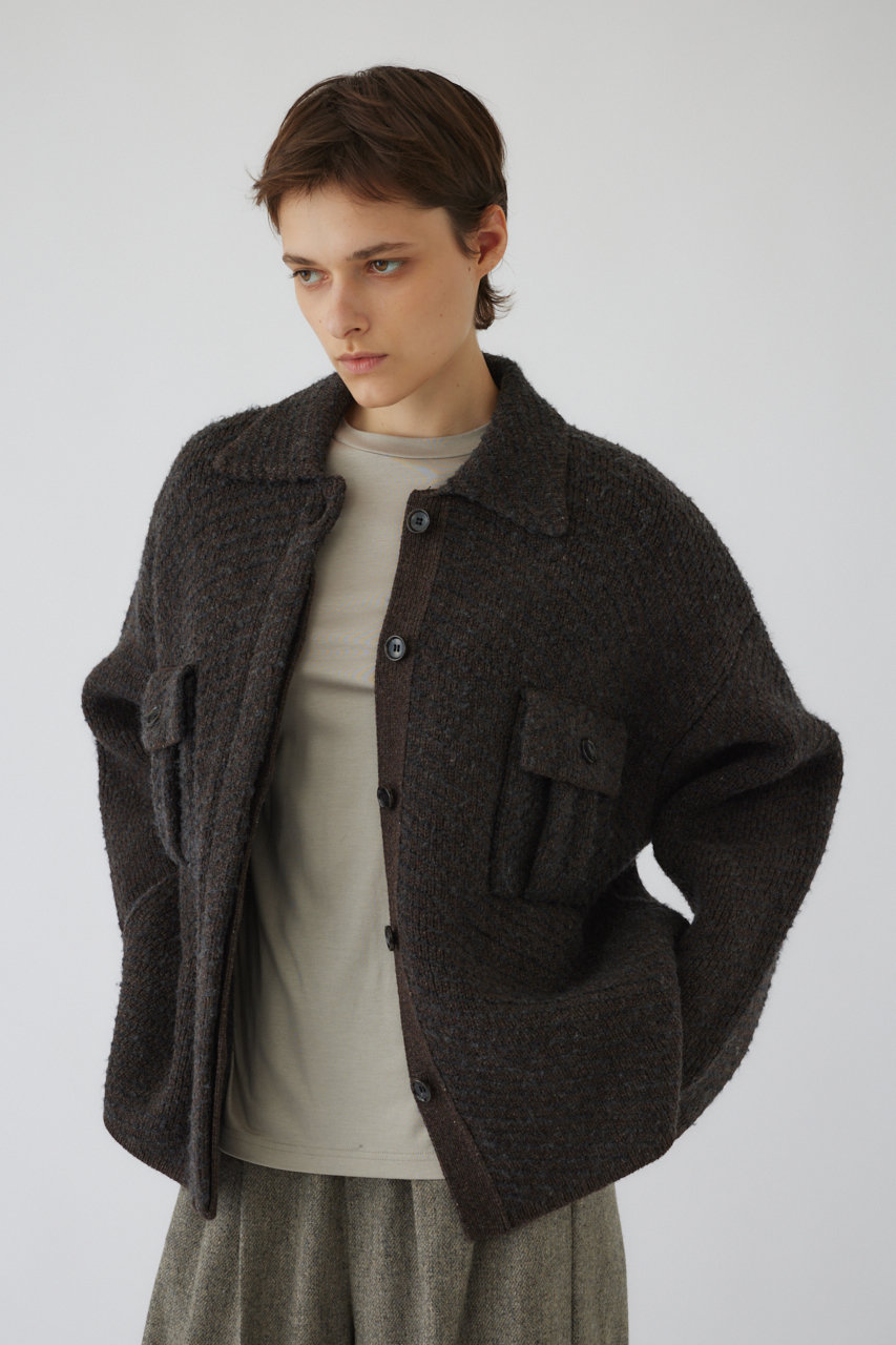 RIM.ARK(リムアーク)|Knit blouson/ブルゾン/ブラウン の通販 RIM.ARK(リムアーク)|Knit blouson/ブルゾン/ブラウン の通販