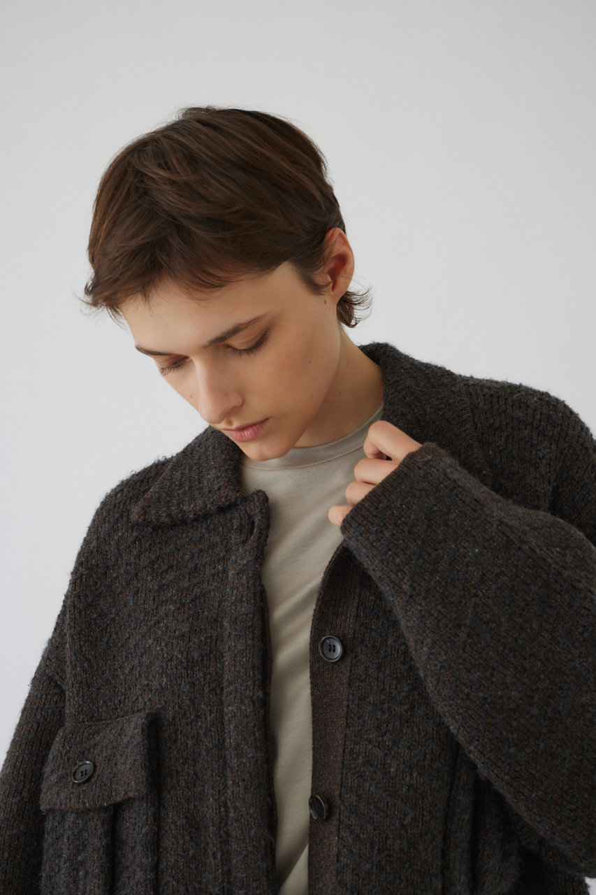 RIM.ARK(リムアーク)|Knit blouson/ブルゾン/ブラウン の通販 RIM.ARK(リムアーク)|Knit blouson/ブルゾン/ブラウン の通販
