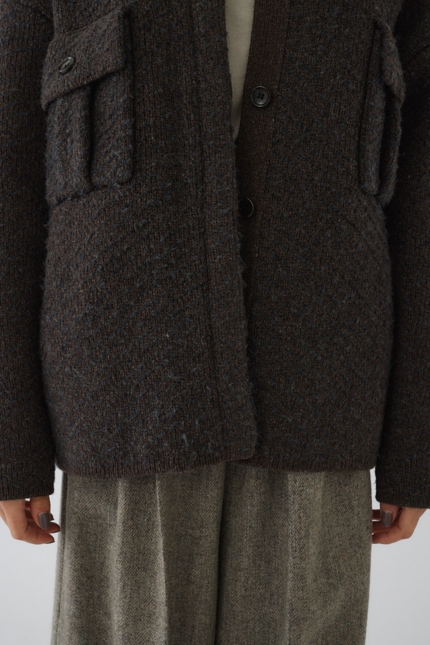 RIM.ARK(リムアーク)|Knit blouson/ブルゾン/ブラウン の通販 RIM.ARK(リムアーク)|Knit blouson/ブルゾン/ブラウン の通販