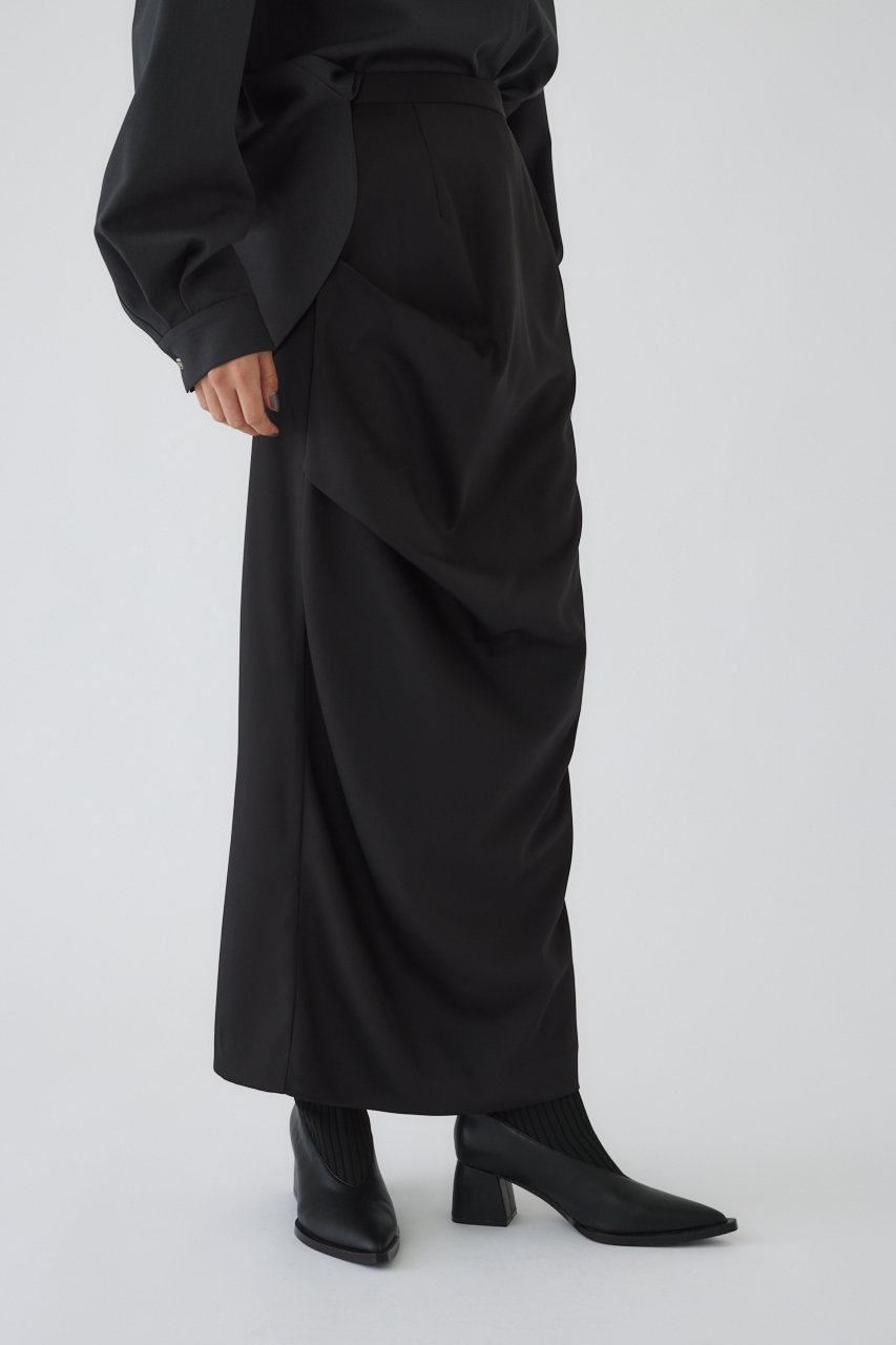 RIM.ARK(リムアーク)｜Tuck asymmetry SK/スカート/ブラック の通販