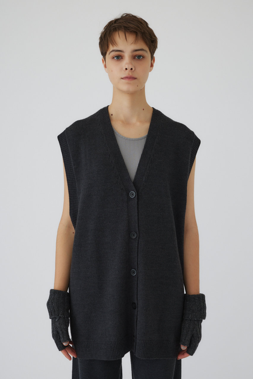 リムアーク/RIM.ARKの【11/20 10:00販売開始】4type long knit vest/ベスト(チャコールグレー/460HAS70-1541)