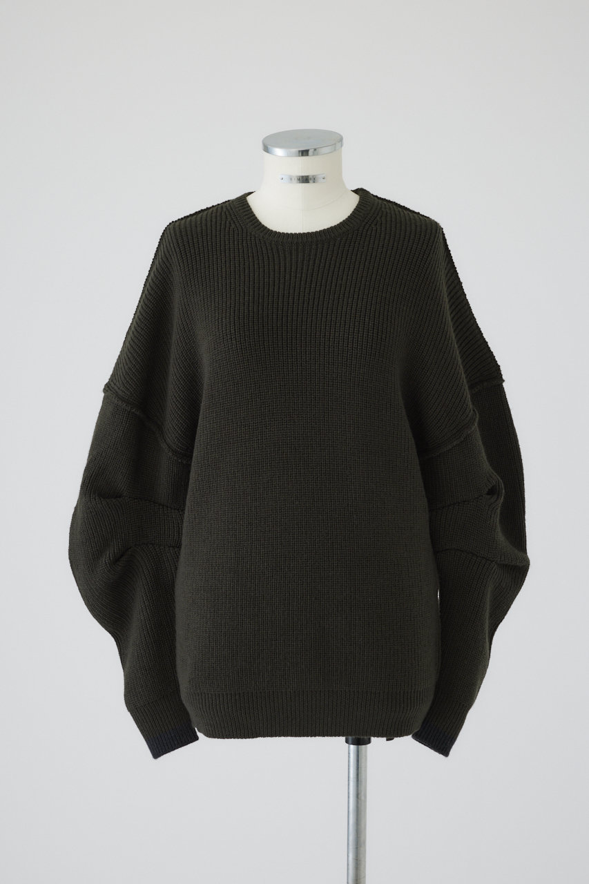 リムアーク/RIM.ARKの【11/20 10:00販売開始】4type oversized knit tops/ニット(ダークグリーン/460HAS70-1051)