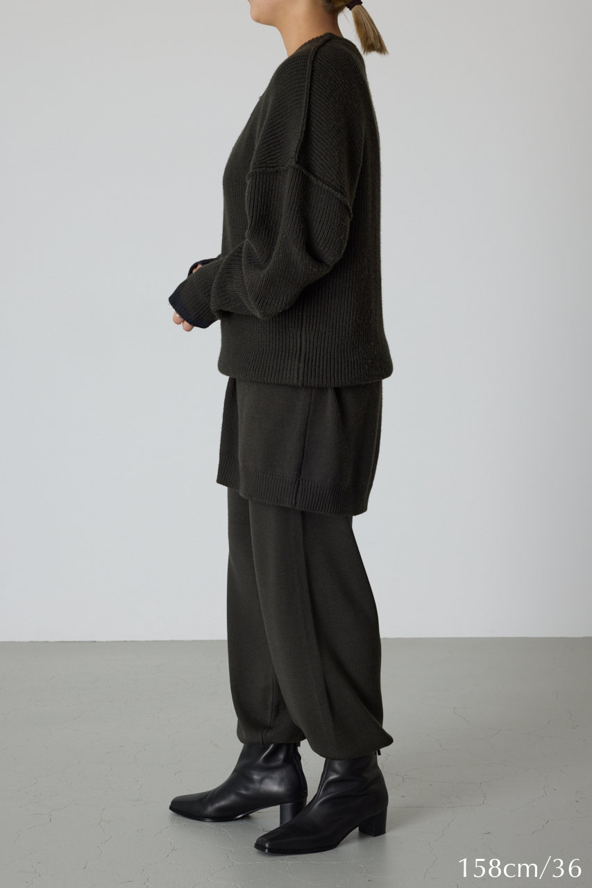 RIM.ARK(リムアーク)｜4type knit PT/パンツ/ダークグリーン の通販