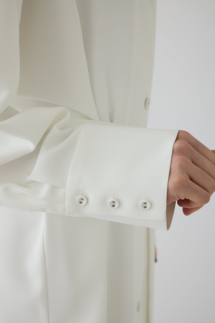 RIM.ARK(リムアーク)｜Long light round shirt/シャツ/ホワイト