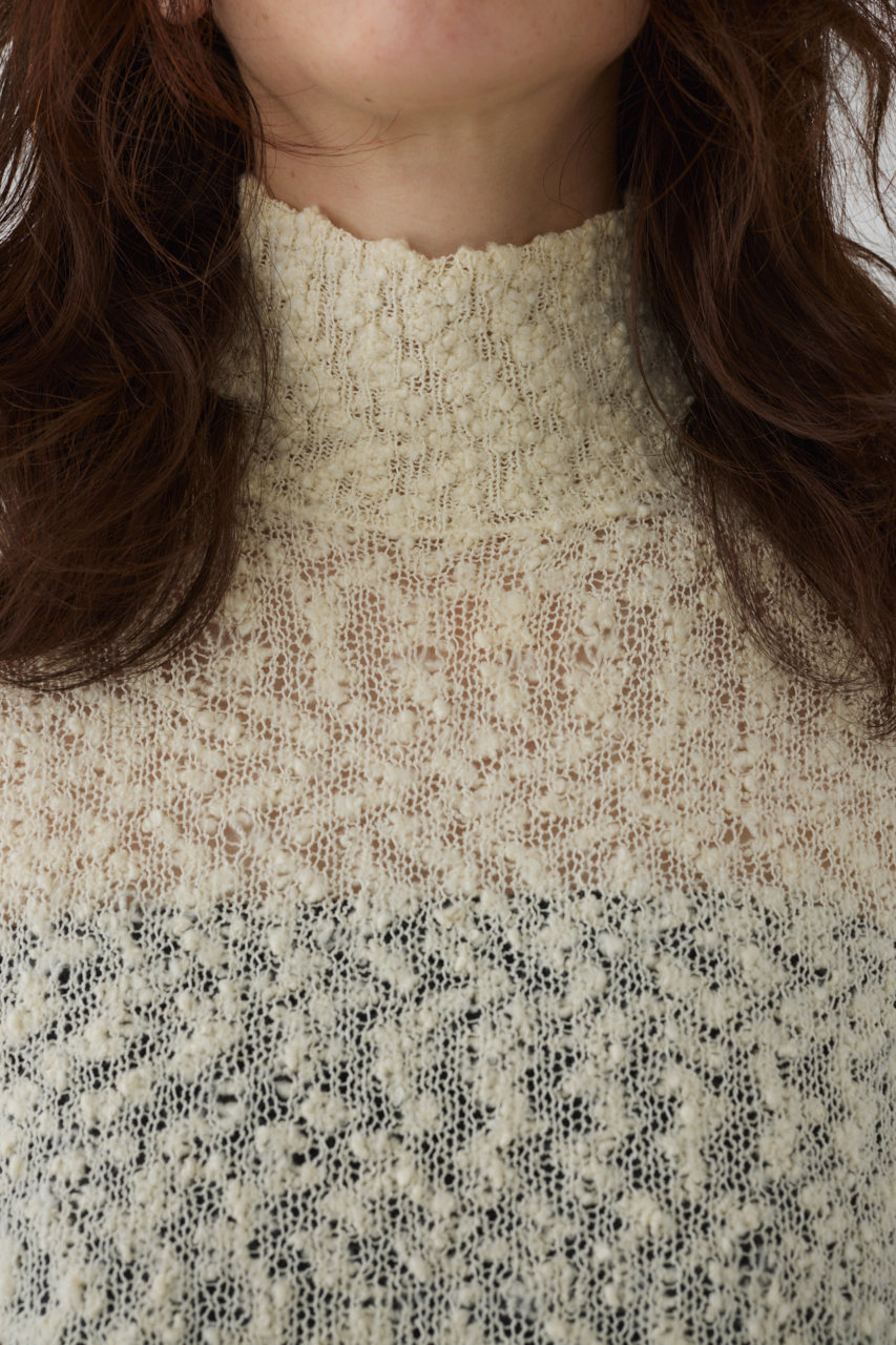 RIM.ARK(リムアーク)｜Loop yarn 2way tops/トップス/アイボリー