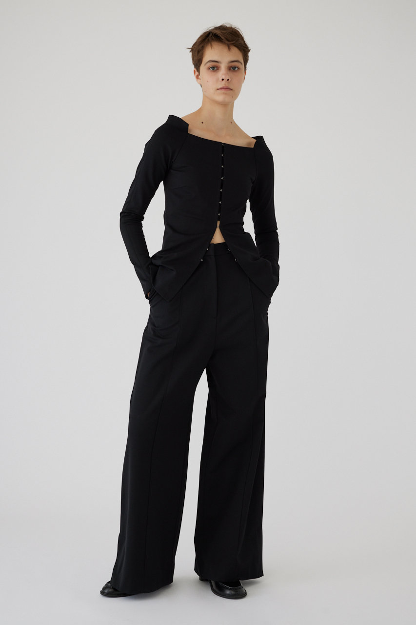 リムアーク Waist move wide PT 36ブラック RIM.ARK(リムアーク)｜Waist move wide PT/パンツ/ブラック の通販