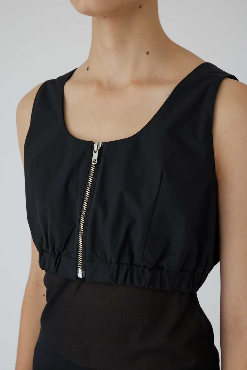 RIM.ARK - RIM.ARK リムアーク 25SS Sporty chic bustier フロントジップビスチェトップス 460ISS30-0361 ブラック 38 RIM.ARK(リムアーク)｜Sporty chic bustier/ビスチェ/ブラック の通販