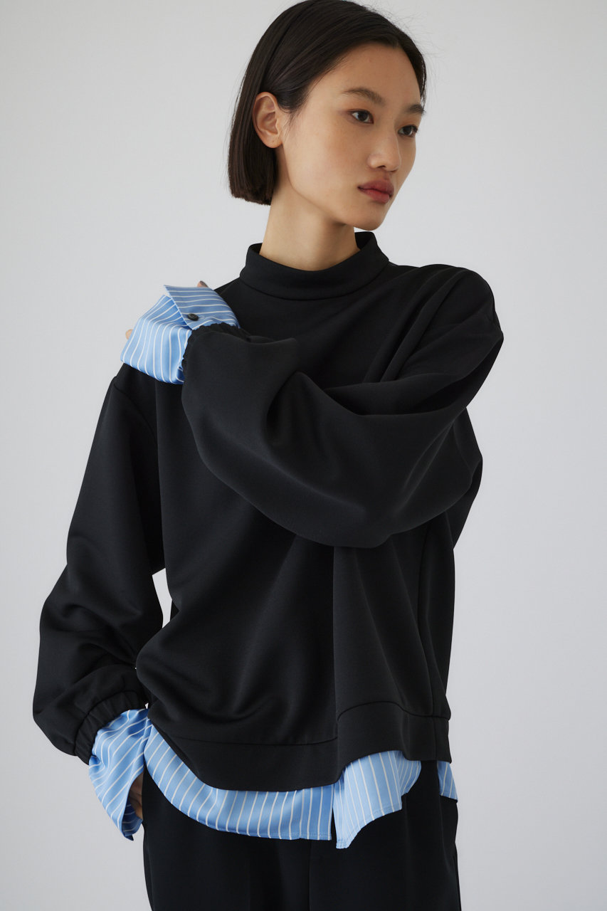 RIM.ARK(リムアーク)｜Stripe docking PO/プルオーバー/ブラック の