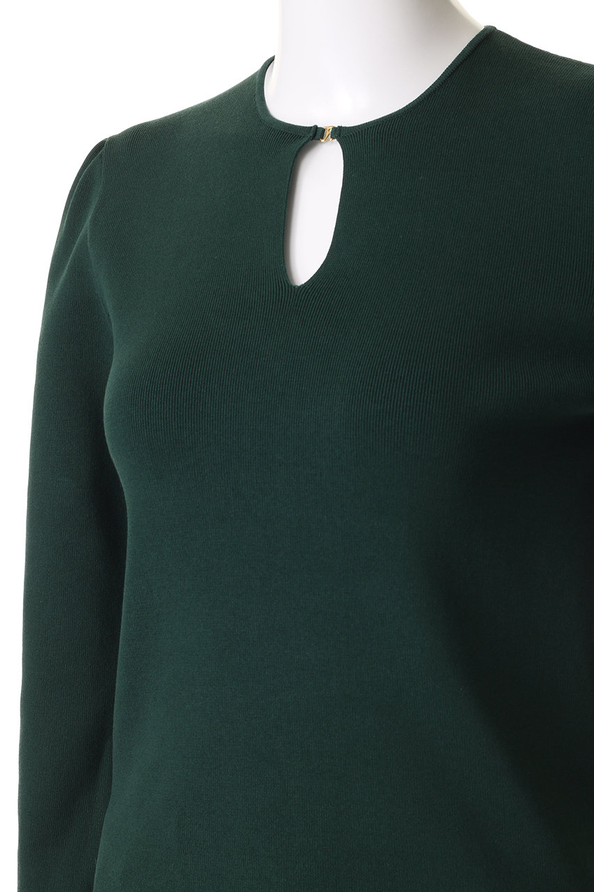 RIM.ARK(リムアーク)｜Hook slim knit tops/ニット/ブラック の