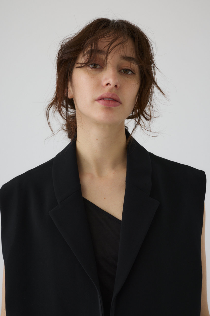 RIM.ARK(リムアーク)｜Brass drum button vest JK/ジャケット/ブラック