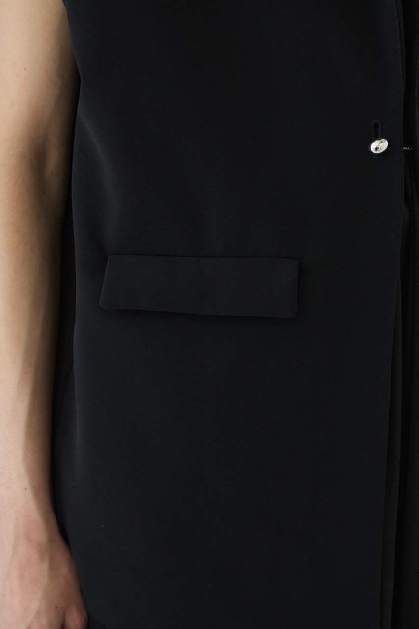 RIM.ARK(リムアーク)｜Brass drum button vest JK/ジャケット/ブラック