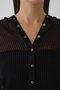 Sheer ribbed hoodie/フーディ リムアーク/RIM.ARK