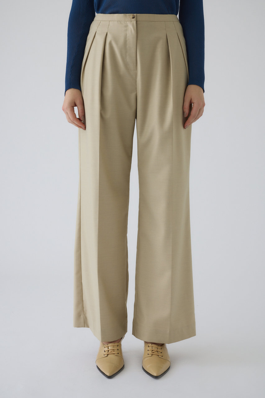 RIM.ARK Two tuck straight PT/パンツ (ライトベージュ, 36) リムアーク ELLE SHOP RIM.ARK Two tuck straight PT/パンツ (ライトベージュ, 36) リムアーク ELLE SHOP