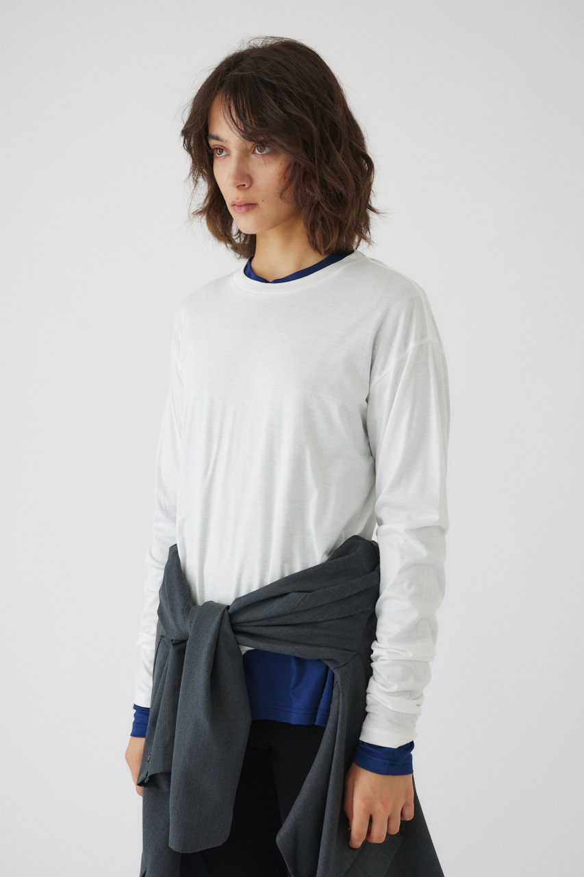 RIM.ARK(リムアーク)｜Basic long sleeve cut tops/トップス/ホワイト 