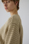 Pattern knitting cotton knit/ニット リムアーク/RIM.ARK