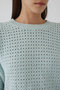 Pattern knitting cotton knit/ニット リムアーク/RIM.ARK