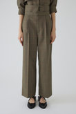 Gabardine super high waist PT/パンツ