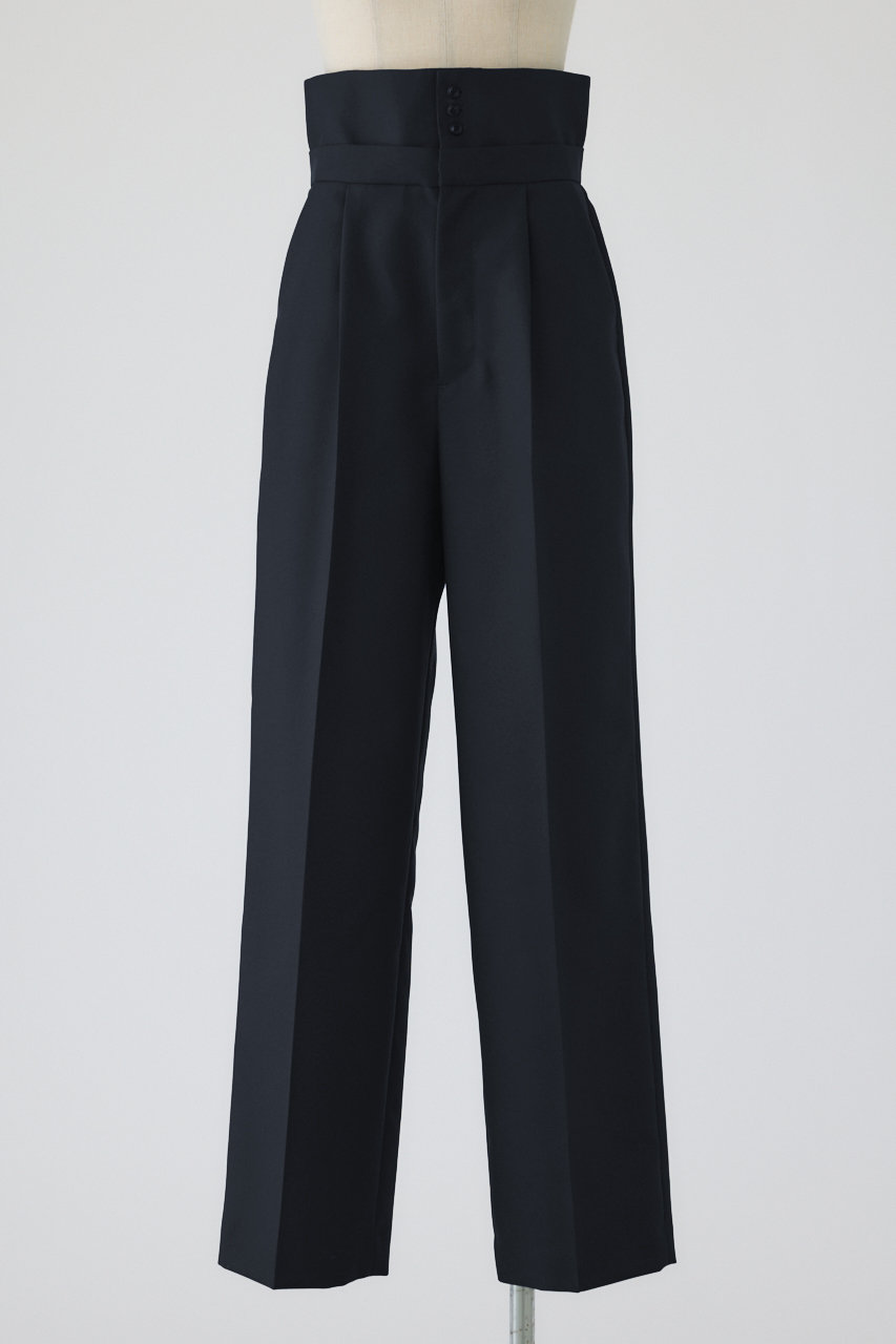 RIM.ARK Gabardine super high waist PT/パンツ (ネイビー, 36) リムアーク ELLE SHOP RIM.ARK Gabardine super high waist PT/パンツ (ネイビー, 36) リムアーク ELLE SHOP