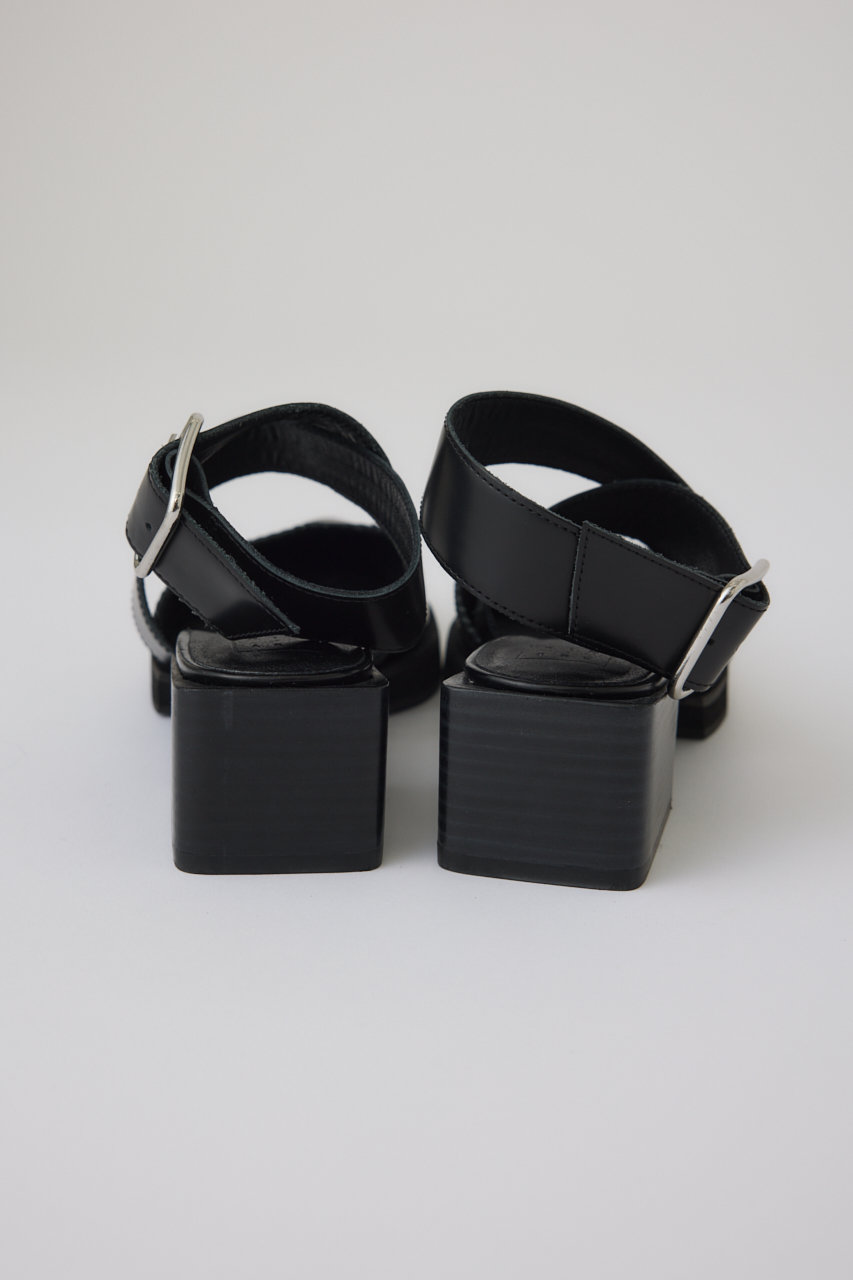 試着のみ／rim.ark Cut out wing tip shoes RIM.ARK(リムアーク)｜Wing tip sandal/サンダル/ブラック の