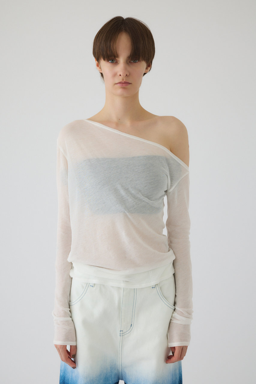 リムアーク/RIM.ARKの【3/5 10:00販売開始】Asymmetry cut tops/カットソー(ホワイト/460ISL80-0871)