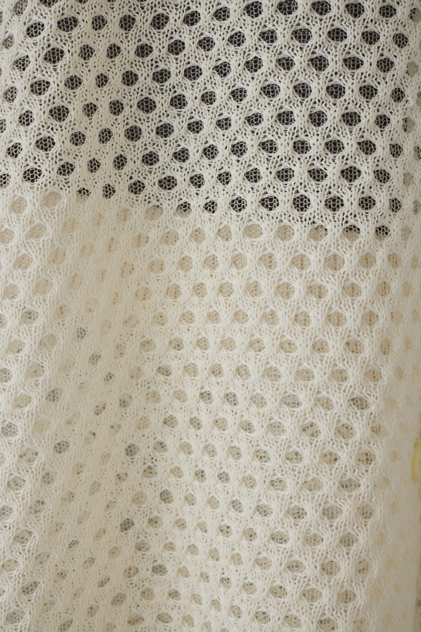 RIM.ARK(リムアーク)｜Lace knit SH/シャツ/オフホワイト の通販