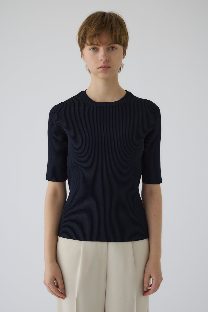 リムアーク/RIM.ARKのCompact knit tops/ニット(ネイビー/460ISS70-1271)