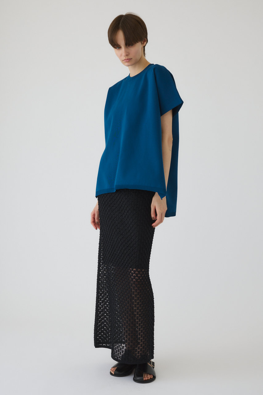 RIM.ARK(リムアーク)｜Lace knit SK/スカート/ブラック の通販