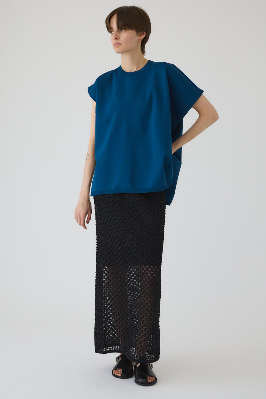 RIM.ARK(リムアーク)｜Lace knit SK/スカート/ブラック の通販