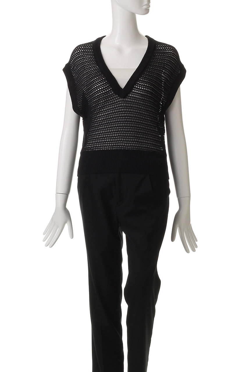 リムアーク RIM ARKブラック ベスト Vネック RIM.ARK（リムアーク）の「Cut off v neck vest（ベスト）」 - WEAR