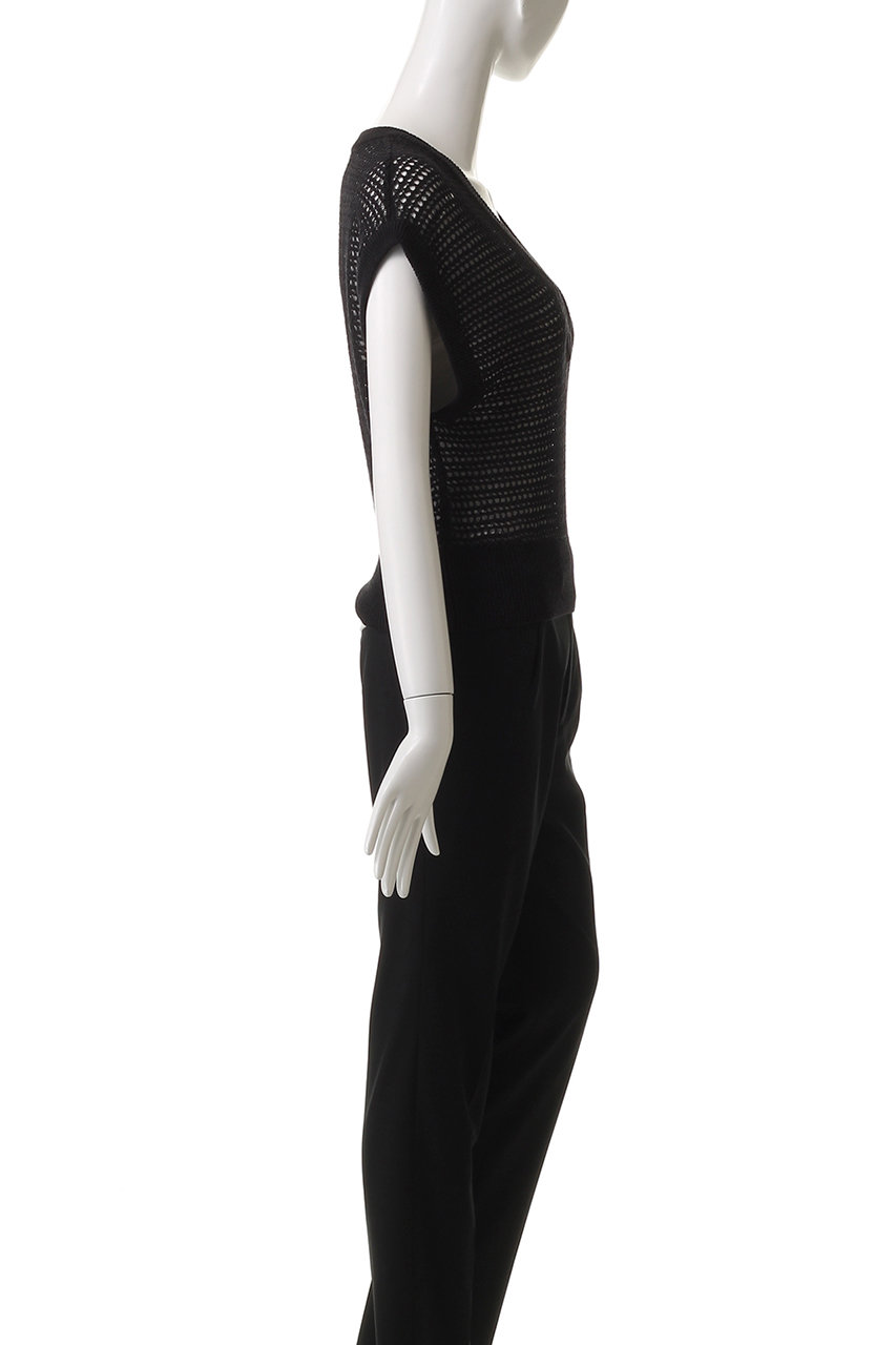 リムアーク RIM ARKブラック ベスト Vネック RIM.ARK(リムアーク)｜Classical knit vest/ベスト/ブラック の