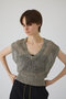Summer knit v neck tops/ニット リムアーク/RIM.ARK