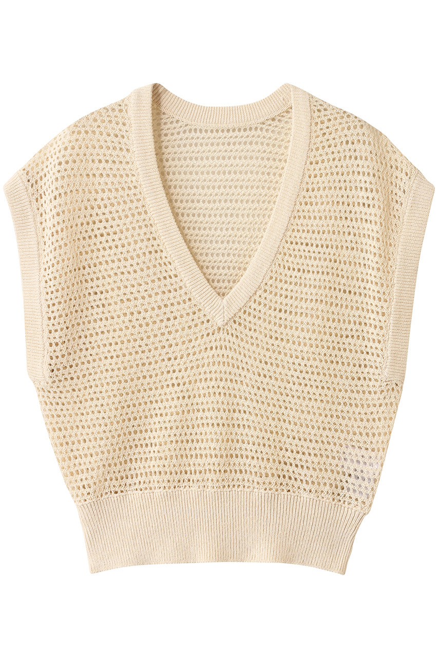 リムアーク/RIM.ARKのSummer knit v neck tops/ニット(アイボリー/460ISL70-0921)