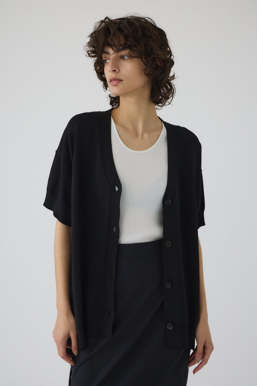 RIM.ARK Hem design wide knit CD/ニットカーディガン (ブラック, FREE) リムアーク ELLE SHOP RIM.ARK Hem design wide knit CD/ニットカーディガン (ブラック, FREE) リムアーク ELLE SHOP