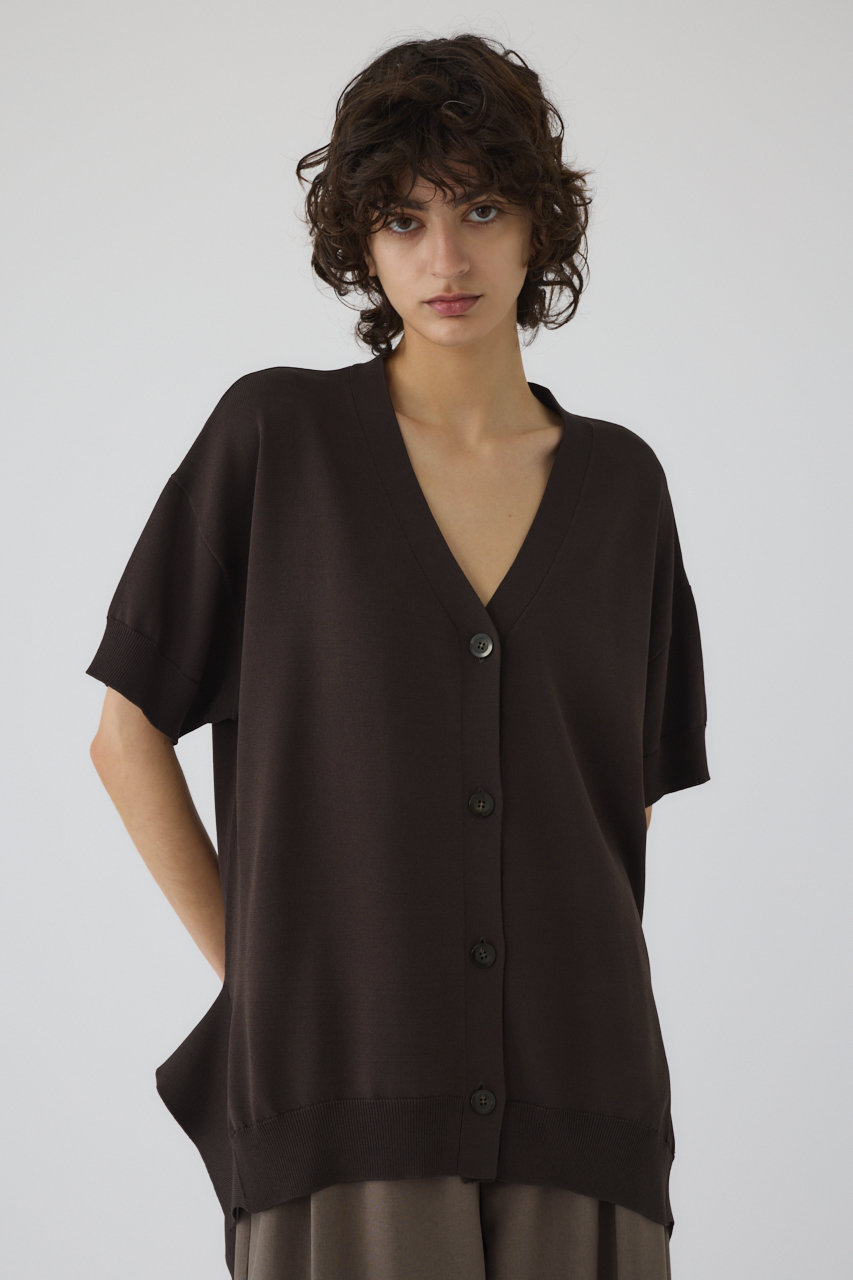 RIM.ARK Hem design wide knit CD/ニットカーディガン (ブラウン, FREE) リムアーク ELLE SHOP RIM.ARK Hem design wide knit CD/ニットカーディガン (ブラウン, FREE) リムアーク ELLE SHOP