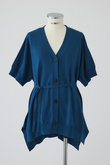 Hem design wide knit CD/ニットカーディガン