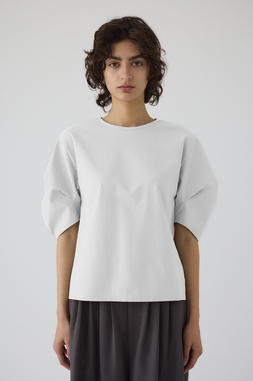 RIM.ARK Tuck sleeve design cut tops/トップス (ホワイト, FREE) リムアーク ELLE SHOP RIM.ARK Tuck sleeve design cut tops/トップス (ホワイト, FREE) リムアーク ELLE SHOP