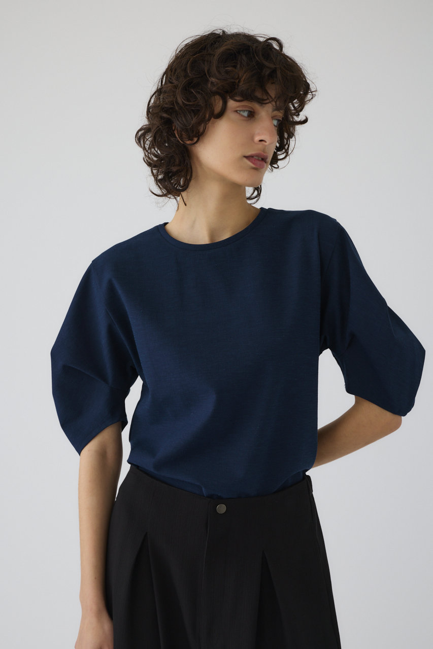 RIM.ARK Tuck sleeve design cut tops/トップス (ネイビー, FREE) リムアーク ELLE SHOP RIM.ARK Tuck sleeve design cut tops/トップス (ネイビー, FREE) リムアーク ELLE SHOP