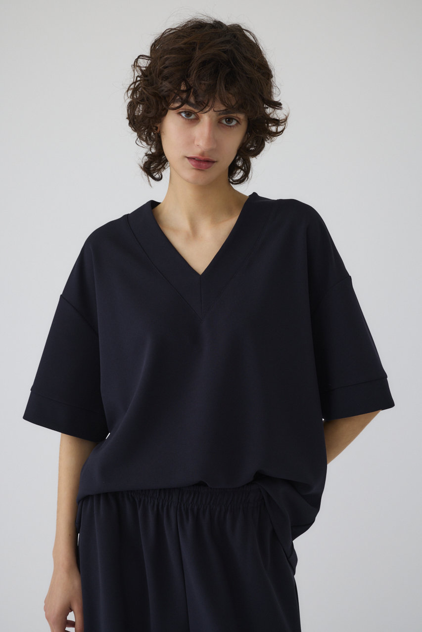 RIM.ARK Mannish v-neck tops/トップス (ネイビー, FREE) リムアーク ELLE SHOP RIM.ARK Mannish v-neck tops/トップス (ネイビー, FREE) リムアーク ELLE SHOP