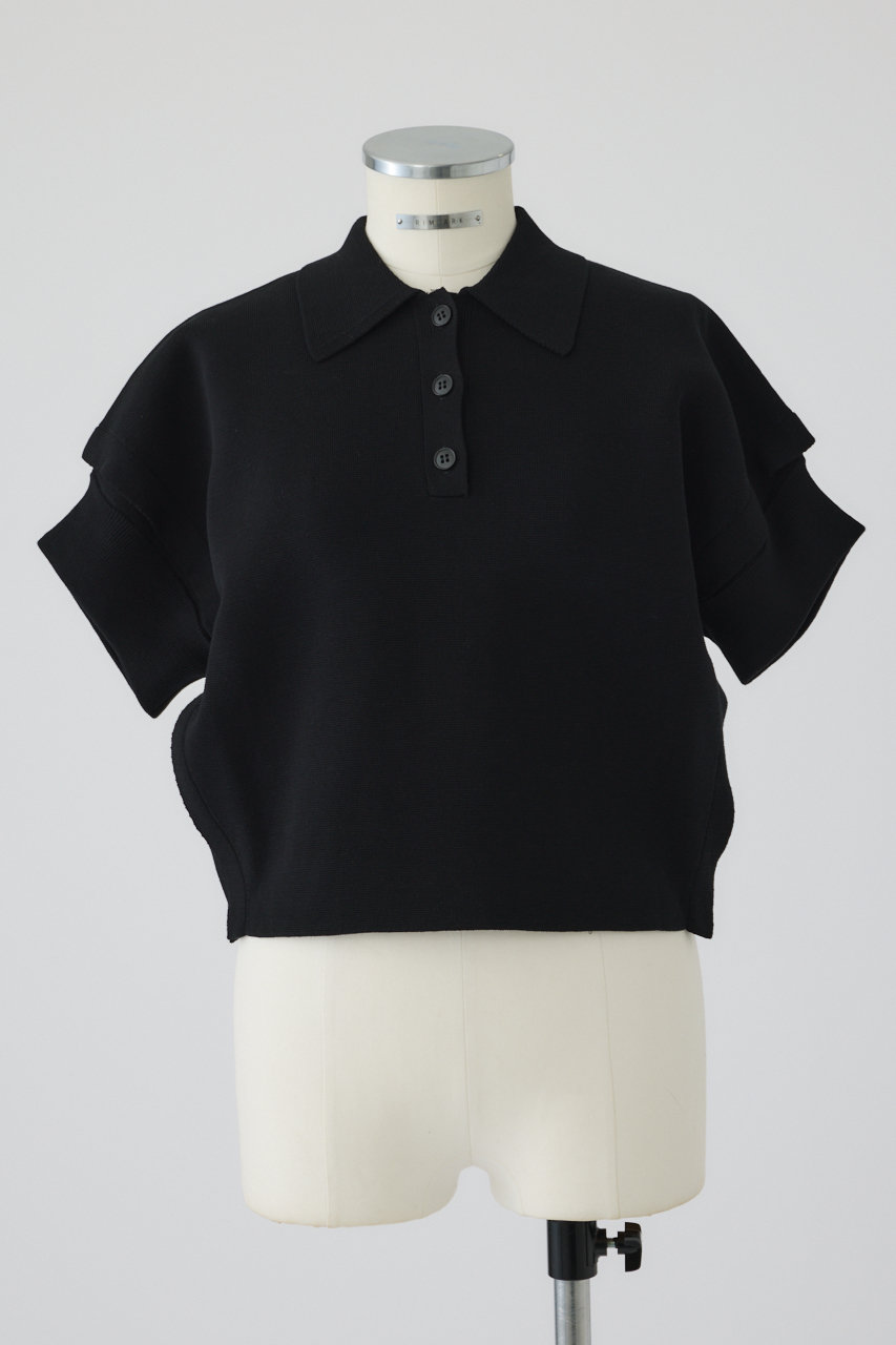 RIM.ARK Stylish polo knit/ニット (ブラック, FREE) リムアーク ELLE SHOP RIM.ARK Stylish polo knit/ニット (ブラック, FREE) リムアーク ELLE SHOP