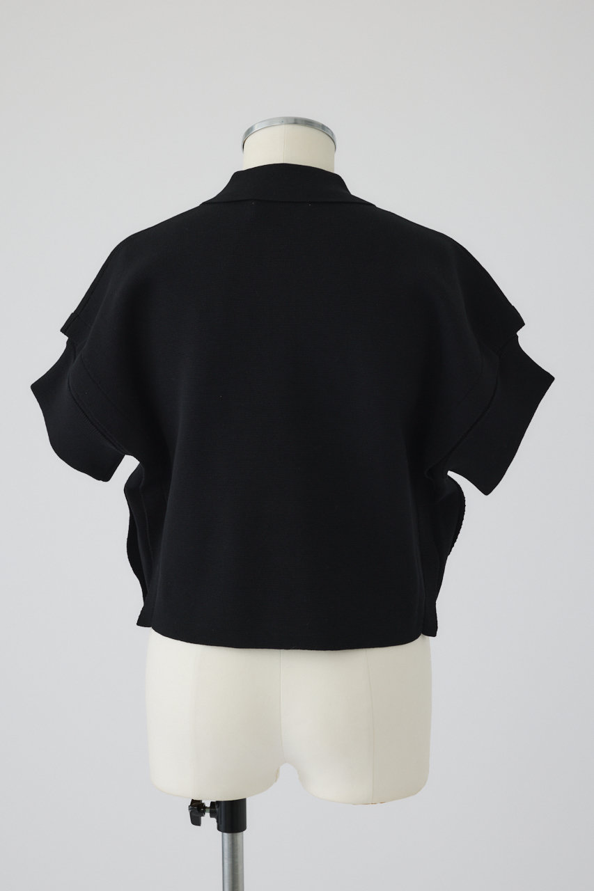 RIM.ARK(リムアーク)｜Stylish polo knit/ニット/ブラック の